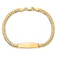 thumbnail image 4 of Primal Gold 14 Karat Yellow Gold Soft Diamond Shape Curb Link ID Bracelet, 4 of 4