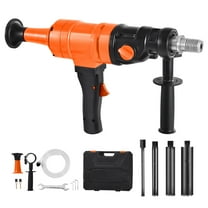 KFFKFF Diamond Core Drilling Machine, 8 in Drilling Capacity, Handheld Wet and Dry Core Drill with 4 Bits, 2-Speed 1075/2300 RPM, UNC1 1/4-7 Thread, 1800W for Concrete, Brick, and Stone