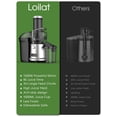thumbnail image 2 of Juicer Machine, 1200W Juicer with 3 Feed Chute for Whole Fruits and Veg, Dual Speeds Centrifugal Juice Extractor, High Juice Yield, Full Copper Motor, Easy to Clean, BPA Free (Black), 2 of 5