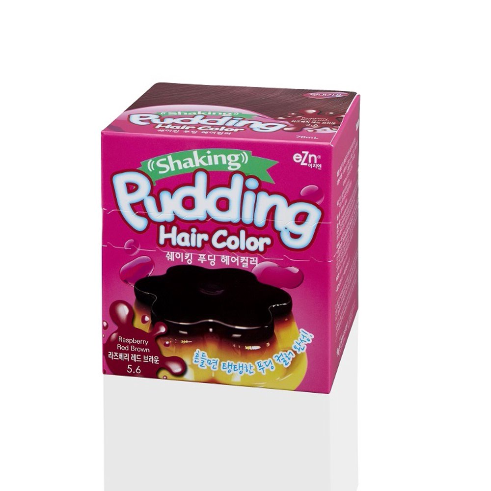 EZN Pudding Hair Color Cream 5.6 Raspberry Red Brown for Ammonia Free