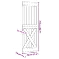 thumbnail image 4 of vidaXL Porte NARVIK 70x210 cm Bois Massif Pin, 4 of 5