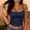 Navy, variant on ZGRBOU Polka Dots Crop Tank Top for Women Square Neck Sleeveless Slim Fit Camisole Summer Cute Y2K Tops Basic Going Out Tops