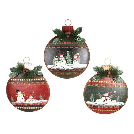 Attraction Design Home Christmas Hanging 3 Piece Large Ornament Wall