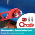 thumbnail image 3 of Universal Car Auto Rear Tow Towing Hook Decor Bumper Trailer Ring Set  Aluminum Alloy Red, 3 of 6