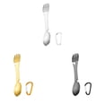 thumbnail image 3 of Billuyoard Cuchara Spork multifuncional de acero inoxidable Llavero Abrebotellas Vajilla Cubiertos Camping Picnic Utensilio Negro Type3 NO3, 3 of 6