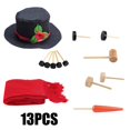 thumbnail image 2 of Snowman Kit Toy Wide Variety Snowman Dress Up Set Exquisite Workmanship Snowman Decorating Accessory Bright Color for Christmas Decor Outdoor, 2 of 10
