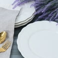thumbnail image 4 of Hometrends Ultra Durable 4 Piece 10.5 Inch Fine Ceramic Embossed Dinner Plate Set in White, 4 of 4