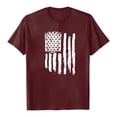 thumbnail image 5 of USA Shirt for Women 4th of July Shirts American Flag T-Shirt Patriotic Tee Top,Wine, 5 of 5
