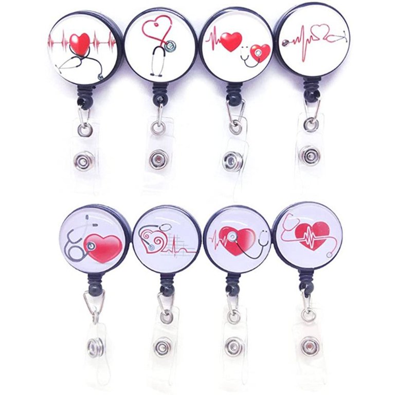 Retractable Badge Reels Nurse Doctor Medical Worker Uniform Chest Pocket  Card Holder ID Card Holder Badge