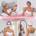 thumbnail image 4 of HBlife Adjustable Double Layer Silk Satin Sleeping Hair Bonnet, Champagne, Large, 4 of 6