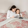 thumbnail image 4 of Homewish Vintage Floral 7pcs Bedding Comforter Set,Colorful Natural Plant Queen Bedding Sets,Red Gray Queen Sheet Sets For Girls,Breathable Home Decor Reversible, 4 of 8