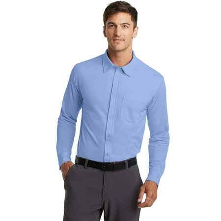 Port Authority® Dimension Knit Dress Shirt. K570 Dress Shirt Blue 3Xl ...