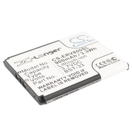 Replacement Battery For Sony Ericsson 3.7v 900mAh / 3.33Wh Mobile, SmartPhone