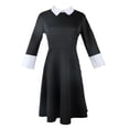 thumbnail image 3 of Addams Cos Falda Manga Larga Estilo Académico Falda Negra para Niñas (110cm) Likrtyny Para estrenar, 3 of 8