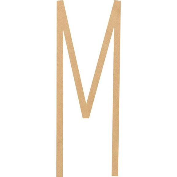 Wood MDF Letter M, Craft Alphabet 8'' Small Home Décor, Motherburger Font