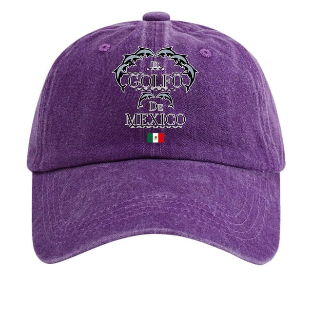 Women's Vintage Washed Denim Printed Baseball Cap The Hat