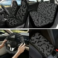 thumbnail image 2 of Yuyamidu 13 PCS Car Seat Cover Full Set Gray Bat Steering Wheel Cover Armrest Cover Cushion Safe Belt Pads Cup Holders Keychain for Most Cars SUV Van Truck Sedan, 2 of 6