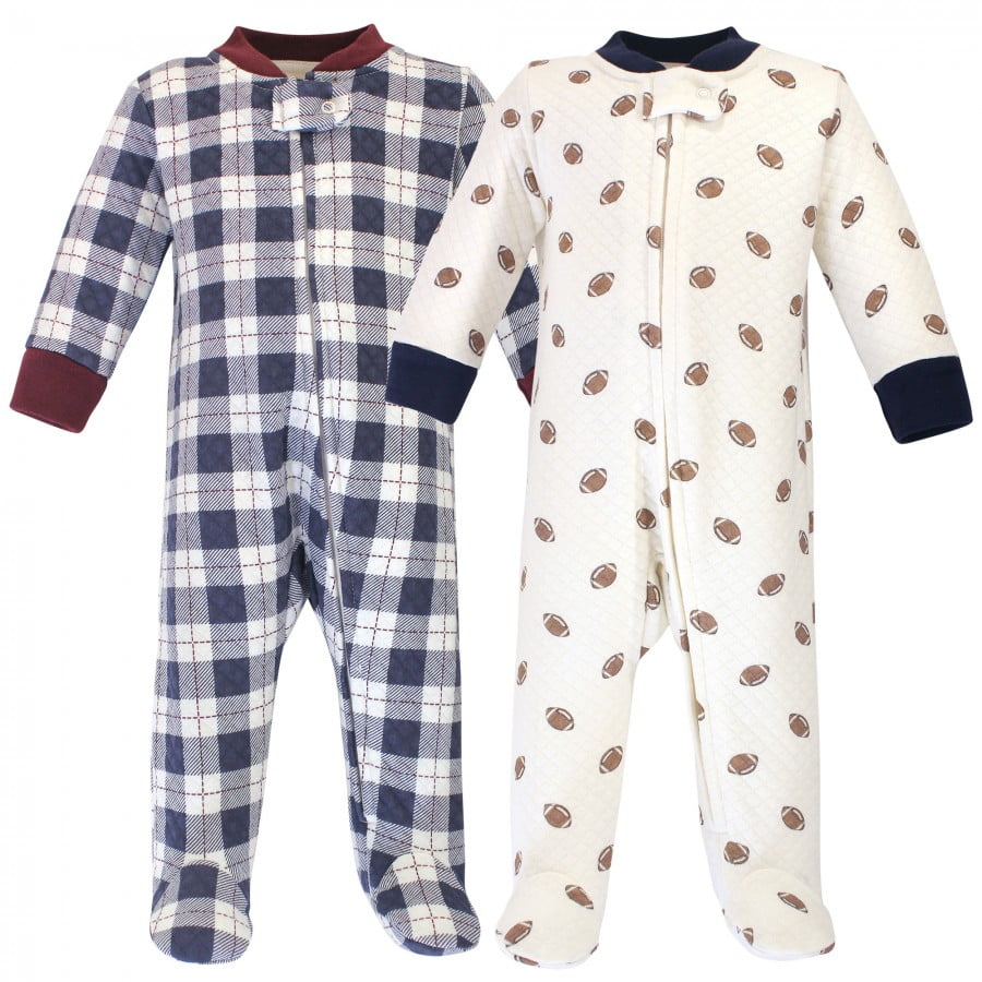 Quiltex Boys Toddler Little Racoon Print Cute Novelty Coverall 2 Pack Set 