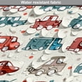 thumbnail image 5 of Cars Dog Crate Cover, Cheerful Boy Play Things in Doodle Style with Many Different Vehicles, Easy to Use Pet Kennel Cover for Medium Large Dogs, 35" x 23" x 27", Scarlet Teal Tan, by Ambesonne, 5 of 6