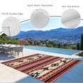 thumbnail image 3 of Red Beige Boho Outdoor Rug for Patio/Deck/Porch, Non-Slip Large Area Rug 4 x 6 Ft, Vintage Abstract Art Ethnic Tribe Indoor Outdoor Rugs Washable Area Rugs, Reversible Camping Rug Carpet Runner, 3 of 8