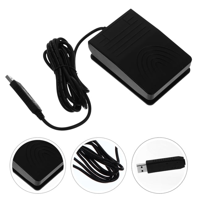 KONTONTY Transcription Foot Pedal Plastic Black Ergonomic Design for Streaming 1Set