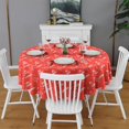 thumbnail image 2 of Christmas Round Tablecloth 70x70in(178x178cm) – Waterproof Polyester Table Cover with Full Print Design, Wrinkle Resistant & Washable for Kitchen Dining Party Decor, 2 of 6