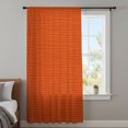 thumbnail image 5 of Burnt Orange Solid Color Sheer Curtains 63 Inches Long, Abstract Woven Texture Vintage Light Filering Curtains, Breathable Simi Curtain Privacy Drapes for Living Room Bedroom Window Treatment, 5 of 9
