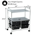 thumbnail image 2 of Costway 4Drawer Rolling Storage Cart shelf Scrapbook Paper Office School Organizer Black, 2 of 7