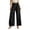 Black, variant on Wide Leg Pants for Women, Wrap Front Palazzo Pants with Tie, Waist Loose Fits Business Work Trousers with Pockets XXL