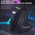 thumbnail image 3 of Ergonomic Vertical Mouse - Wireless & Rechargeable Mouse AU Bluetooth C8F3, 3 of 8