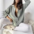 thumbnail image 3 of adviicd Chemises de Fête pour Femmes Haut Décontracté à Col Rond Basique Plissé pour Femme Blouse en Chiffon à Dos Goutte d'Eau Courbé Gris,m, 3 of 4