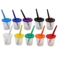 thumbnail image 2 of Pincel de 10 colores de plástico anti-vertido taza de lavado pincel de aceite para niños graffiti pincel de pintura de cerdas de cerdo de 10 colores taza de color, 2 of 5