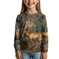 thumbnail image 2 of Garronmavis Deer Boys Long Sleeve T-Shirts 9-10 Loose Camo Forest Kids Crewneck T-Shirts Fall Tops Lightweight Casual Crewneck Loose Fit Tee Tops Soft Casual Crewneck Tees, 2 of 7