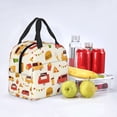 thumbnail image 2 of ZICANCN Insulated Lunch Bag for Women Men, Cartoon Cafe Burger Restaurant Reusable Cute Lunch Bags for Picnic School Work Office, 2 of 8