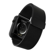 iTech Fusion 3 Unisex Adult Rectangular Smart Watch, Black, Mesh