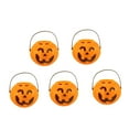 thumbnail image 4 of Worgeous 5 Pcs Buckets Smiling Pumpkin Bucket Pumpkin Candy Holder Child 7.00X7.00X5.50CM, 4 of 8