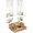 Brown+White, variant on Sfugno Jewelry Organizer Stand Wood Basic Jewelry Drawer Storage Box with Double Rods & 6 Tier Jewelry Tree Stand Holder for Necklaces Bracelet Earring Ring