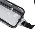 thumbnail image 2 of Bolso bandolera transparente impermeable de gran capacidad correa ajustable riñonera de pecho de PVC transparente para viajes deportivos blanco, 2 of 14