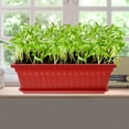 thumbnail image 4 of 2 piezas de maceta de balcón grande para jardinería, maceta rectangular de frutas y verduras, maceta para plantas con bandeja inferior (color aleatorio), 4 of 5