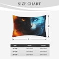 thumbnail image 4 of Honeii Red And Blue Fire Cat Decorative Throw Pillow Case - Elevate Your Couch, Sofa, or Bed with Stylish Home Decor, Perfect Gift Idea-20"x30", 4 of 6