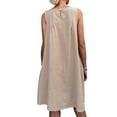 thumbnail image 3 of Gvmfive Women Dresses Casual Plain Sleeveless Pleated Loose Midi Dress, 3 of 4