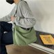 thumbnail image 2 of 1 bolso de lona verde para mujeres y hombres, bolso bandolera, bolso de mano Han, 2 of 4