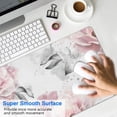 thumbnail image 4 of Long Mouse Pads for Desk,Pioneer Flower Floral Print Pattern Desk Mats on Top Of Desks, Desk Mouse Pad Extra Large with 3mm Non-Slip Base and Stitched Edge for Gaming,Office,Work,Home 31.5"x11.8", 4 of 6