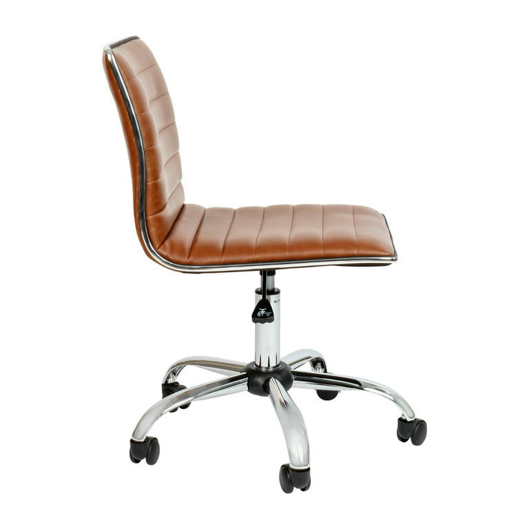 Genuine leather armless office chair new arrivals