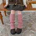 thumbnail image 2 of Ketyyh-chn99 Girls Socks Knee-High Kids Knitted Leg Warmers Loose Socks Knee High Leg Warmers For Girls for One Size,Pink, 2 of 5