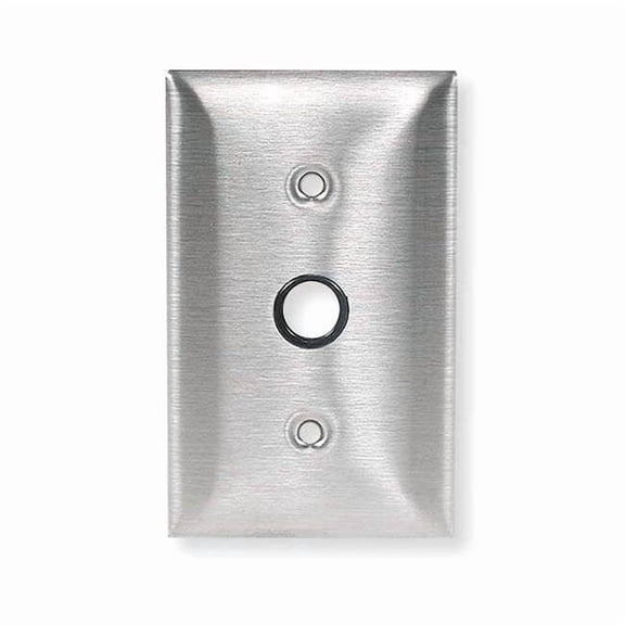 Hubbell Wiring Device-Kellems Plate,Wall,1 Gang,Silver SS12