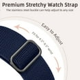 thumbnail image 3 of REQO Bracelets Compatibles avec Fitbit Versa 3/4 et Sense/Sense 2 Bracelets de Montre, Bracelets de Sport en Tissu Extensible Réglables pour Hommes et Femmes, 3 of 7