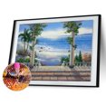 thumbnail image 2 of Cuadros Decorativos Kit de pintura de diamante de taladro redondo completo de paisaje de bricolaje 5D Imagen de arte (A449) Likrtyny embutido en tela, 2 of 6