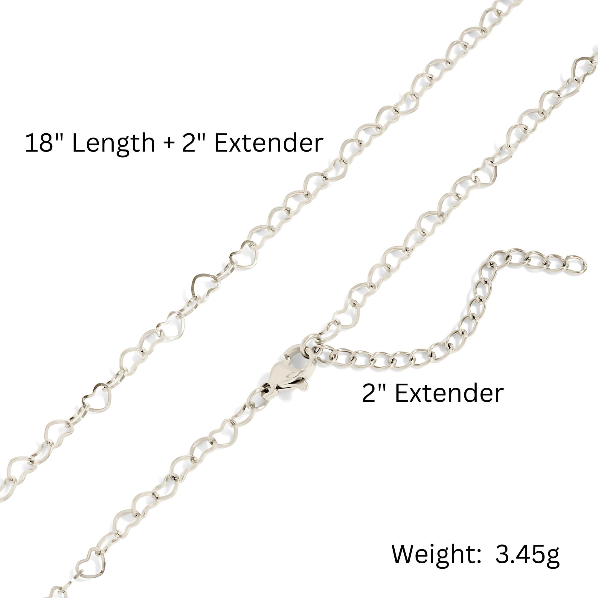 Heart Link Chain Necklace for Women 20 Inch 18K Gold PVD Plated Stainless Steel Ginger Lyne