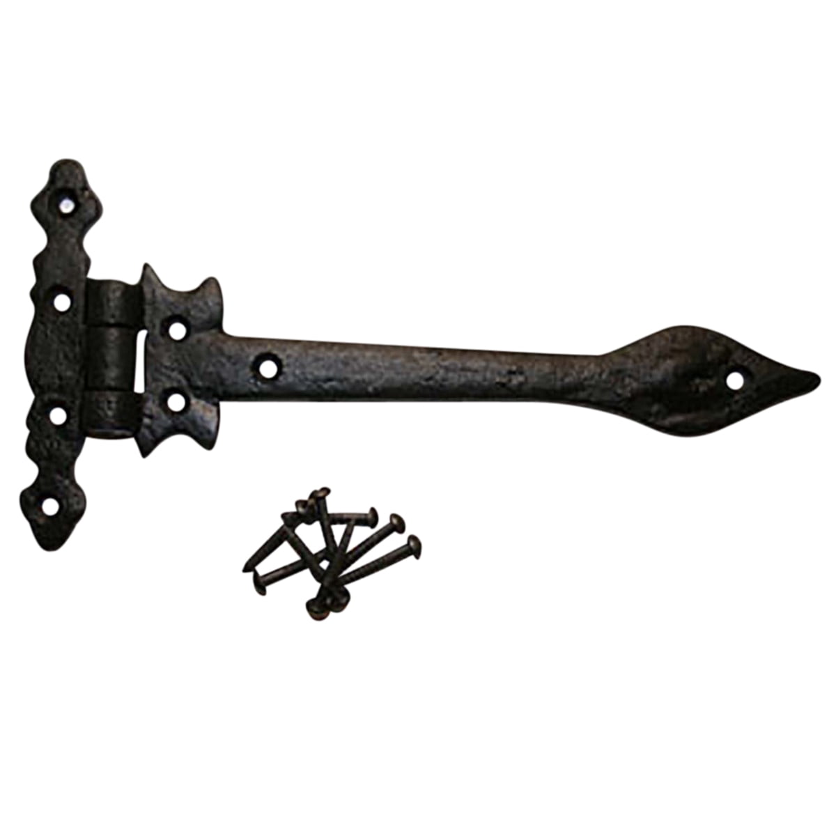 Black Wrought Iron Strap Hinge Doors or Gates Spear Tip 11-3/4in Wide ...